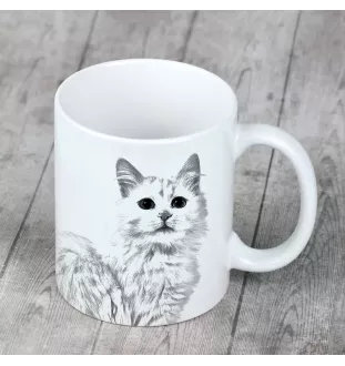 Türkisch Van - Tasse mit Katze, fröhliche Tasse für Hundefreunde, personalisiertes Geschenk der Marke Art-Dog