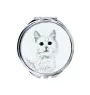 Turkish Van Cat - pocket mirror with a cat, personalized mirror for a purse, compact mirror with Art-Dog brand print