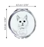 Turkish Van Cat - pocket mirror with a cat, personalized mirror for a purse, compact mirror with Art-Dog brand print