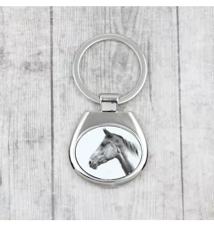 Akhal-Teke - porte-clés avec un cheval, porte-clés imprimé, breloque personnalisée de la marque Art-Dog