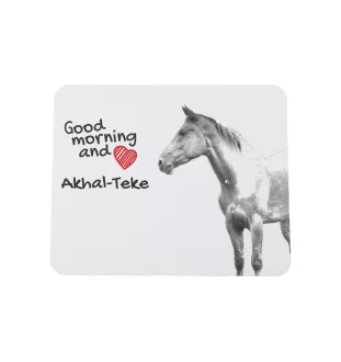 Akhal-Teke - mouse pad with print, personalized pad with a horse, unique gadget for an office worker from the Art-Dog brand