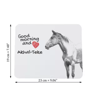 Akhal-Teke - mouse pad with print, personalized pad with a horse, unique gadget for an office worker from the Art-Dog brand