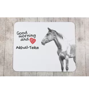 Akhal-Teke - tapis de souris imprimé, tapis de souris personnalisé avec un cheval, un gadget unique pour un employé de bureau de la marque Art-Dog