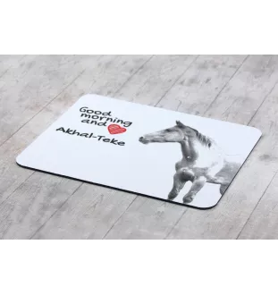 Akhal-Teke - mouse pad with print, personalized pad with a horse, unique gadget for an office worker from the Art-Dog brand