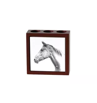 Akhal-Teke - Stifthalter mit Pferd, Schreibtischorganizer mit Aufdruck, personalisierte Schreibtischdekoration der Marke Art-Dog