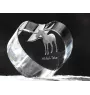 Akhal-Teke - a photo of a horse in crystal, a crystal heart, a unique frame with a photo from the Art-Dog brand