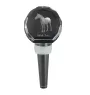 Akhal-Teke - Crystal bottle stopper with horse, unique wine stopper with photo, personalised gift for sommelier by Art-Dog brand