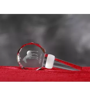 Akhal-Teke - Bouchon de bouteille en cristal avec cheval, bouchon de vin unique avec photo, cadeau personnalisé pour sommelier par la marque Art-Dog
