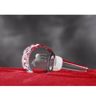 Akhal-Teke - Bouchon de bouteille en cristal avec cheval, bouchon de vin unique avec photo, cadeau personnalisé pour sommelier par la marque Art-Dog