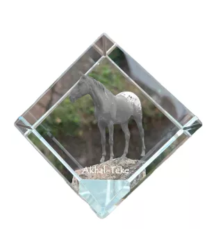 Akhal-Teke kostka kryształowa z koniem Art-Dog