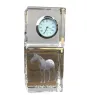Akhal-Teke - Kristalluhr mit Bild, Pferdebild im Kristall, personalisierte Schreibtischuhr der Marke Art-Dog