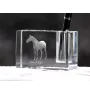 Akhal-Teke - Stifthalter, Kristallorganisator mit Bild eines Pferdes, einzigartige Schreibtischdekoration der Marke Art-Dog