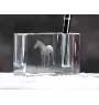 Akhal-Teke - Porte-stylos, organiseur en cristal avec image d'un cheval, décoration de bureau unique par la marque Art-Dog