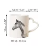 Akhal-Teke - cup with a dog, adorable cup with a heart-shaped handle, universal gift from the Art-Dog brand