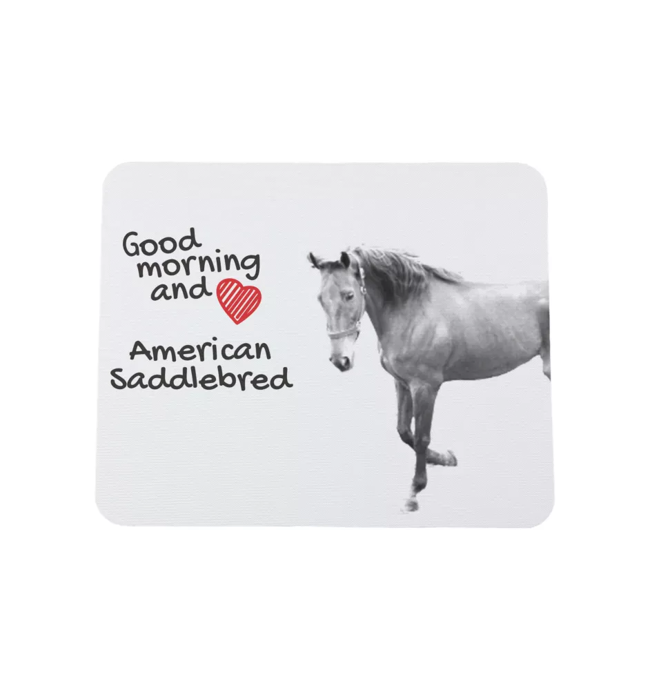 American Saddlebred - Mauspad mit Druck, personalisiertes Mauspad mit Pferd, einzigartiges Gadget für Büroangestellte von Art-Dog.