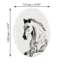 Andalusian - commemorative plaque with a photo of a horse, tombstone plaque with a print, personalized oval plaque by Art-Dog brand