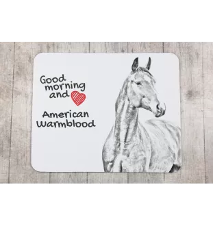 Cheval de sang américain - tapis de souris imprimé, tapis de souris personnalisé avec un cheval, un gadget unique pour un employé de bureau de la marque Art-Dog