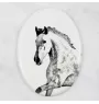 Andalusian - commemorative plaque with a photo of a horse, tombstone plaque with a print, personalized oval plaque by Art-Dog brand