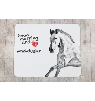Andalusier - Mauspad mit Druck, personalisiertes Mauspad mit Pferd, einzigartiges Gadget für Büroangestellte von Art-Dog.