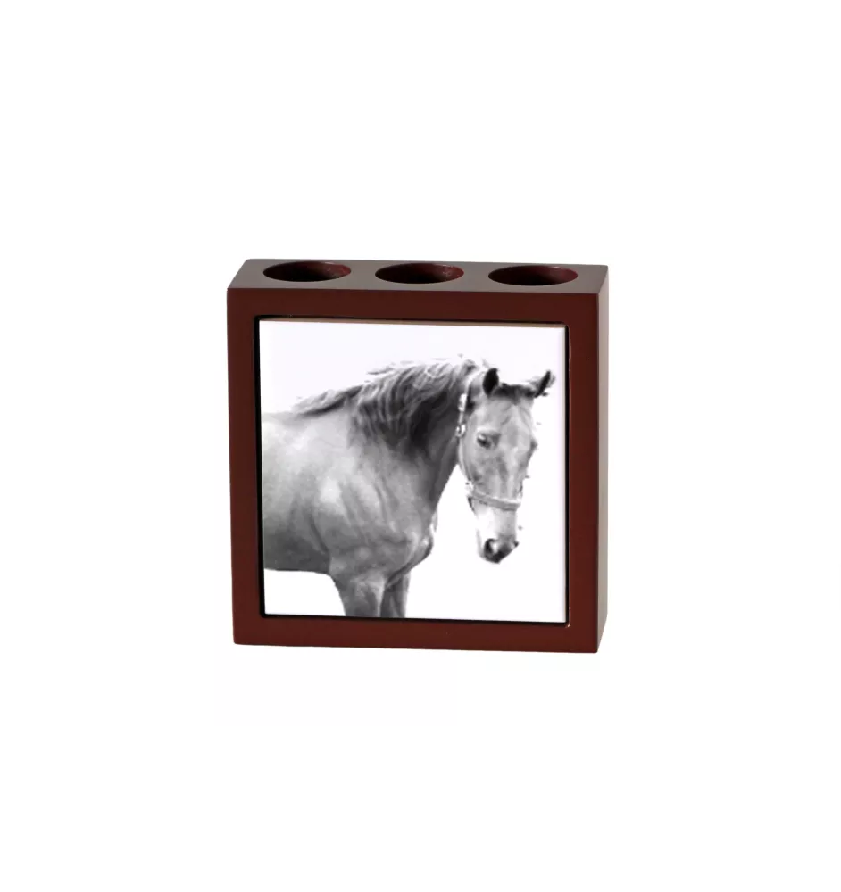 Cheval de selle américain - porte-stylo avec un cheval, organiseur de bureau avec impression, décoration de bureau personnalisée de la marque Art-Dog
