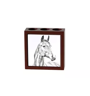 Cheval de sang américain - porte-stylo avec un cheval, organiseur de bureau avec impression, décoration de bureau personnalisée de la marque Art-Dog