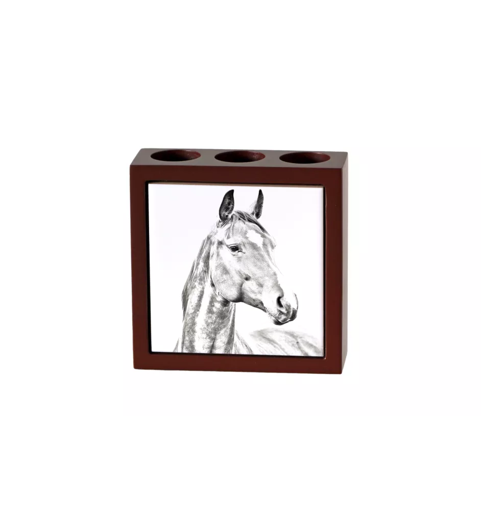American Warmblood - pen holder with a horse, desk organizer with a print, personalized desk decoration from the Art-Dog brand