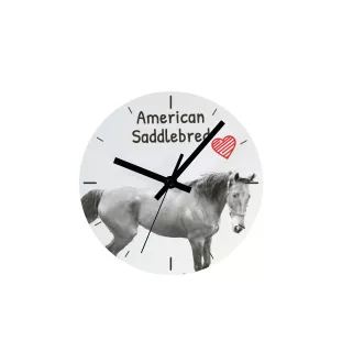 American Saddlebred - Wanduhr mit Pferd, Uhr mit Druck für das Regal, personalisierte Hausdekoration der Marke Art-Dog