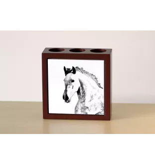 Andalou - porte-stylo avec un cheval, organiseur de bureau avec impression, décoration de bureau personnalisée de la marque Art-Dog