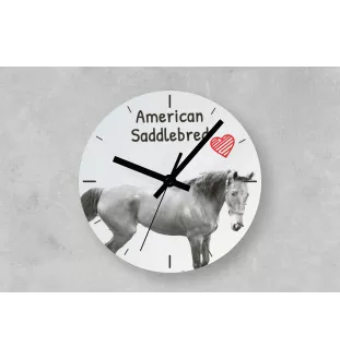 American Saddlebred - wall clock with a horse, shelf clock with a print, personalized home decoration from the Art-Dog brand