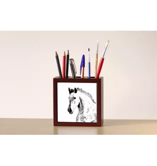 Andalou - porte-stylo avec un cheval, organiseur de bureau avec impression, décoration de bureau personnalisée de la marque Art-Dog