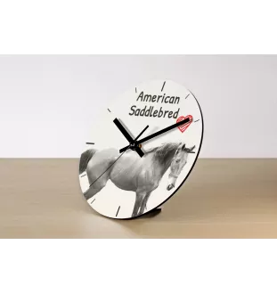 Cheval de selle américain - horloge murale avec cheval, horloge de table avec impression, décoration personnalisée de la maison de la marque Art-Dog