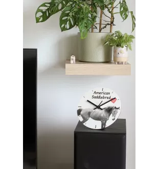 American Saddlebred - wall clock with a horse, shelf clock with a print, personalized home decoration from the Art-Dog brand