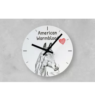 Cheval de sang américain - horloge murale avec cheval, horloge de table avec impression, décoration personnalisée de la maison de la marque Art-Dog