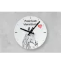 Amerikanisches Warmblut - Wanduhr mit Pferd, Uhr mit Druck für das Regal, personalisierte Hausdekoration der Marke Art-Dog