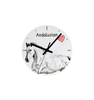 Andalusier - Wanduhr mit Pferd, Uhr mit Druck für das Regal, personalisierte Hausdekoration der Marke Art-Dog