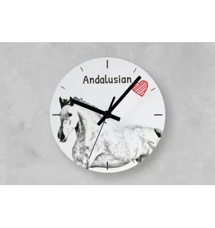 Andalou - horloge murale avec cheval, horloge de table avec impression, décoration personnalisée de la maison de la marque Art-Dog