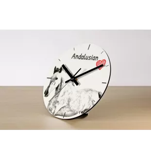 Andalusier - Wanduhr mit Pferd, Uhr mit Druck für das Regal, personalisierte Hausdekoration der Marke Art-Dog