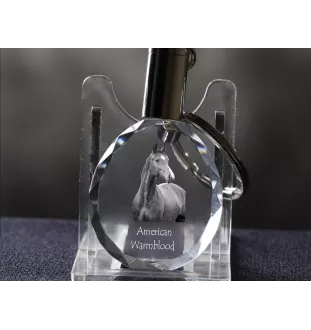 Cheval de sang américain - pendant with a picture of a horse, crystal key ring in a gift box, unique gift by Art-Dog brand