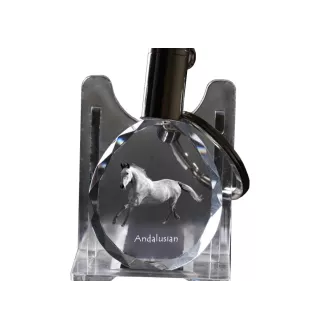 Andalou - pendant with a picture of a horse, crystal key ring in a gift box, unique gift by Art-Dog brand