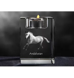 Andaluzyjski świecznik kryształowy z koniem Art-Dog