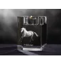 Andalou - Bougeoir avec image d'un cheval, porte bougie en cristal, cadeau personnalisé par la marque Art-Dog