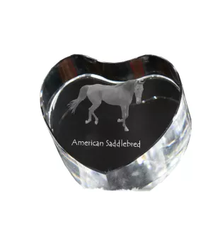 American Saddlebred serce kryształowe z koniem Art-Dog
