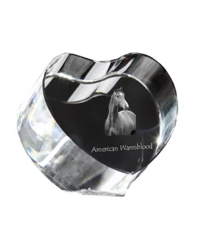 American Warmblood - a photo of a horse in crystal, a crystal heart, a unique frame with a photo from the Art-Dog brand