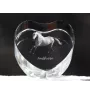 Andalou - une photo de cheval dans un cristal, un cœur en cristal, un cadre exceptionnel avec une photo de la marque Art-Dog