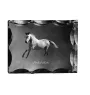 Andalou - Kristall mit einem Pferdebild, Glasstatuette mit einem Bild, einzigartiger Bilderrahmen der Marke Art-Dog