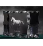 Andalou - Kristall mit einem Pferdebild, Glasstatuette mit einem Bild, einzigartiger Bilderrahmen der Marke Art-Dog