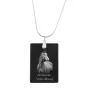 Amerikanisches Warmblut - Crystal pendant with horse, silver necklace with photo, personalised pendant by Art-Dog brand