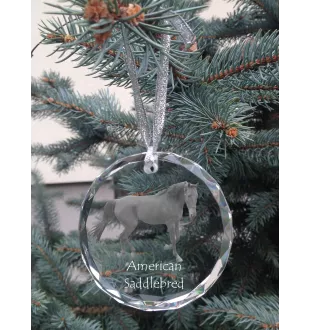 American Saddlebred - Kristallkugel mit einem Foto, Pferdefoto im Kristall, personalisierter Weihnachtsbaumanhänger von der Marke Art-Dog