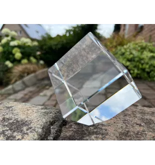 American Saddlebred - crystal cube with a horse picture, horse picture in crystal, cubic paperweight from Art-Dog brand