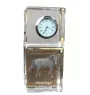 Cheval de selle américain - montre en cristal avec photo, photo de cheval dans le cristal, horloge de bureau personnalisée de la marque Art-Dog